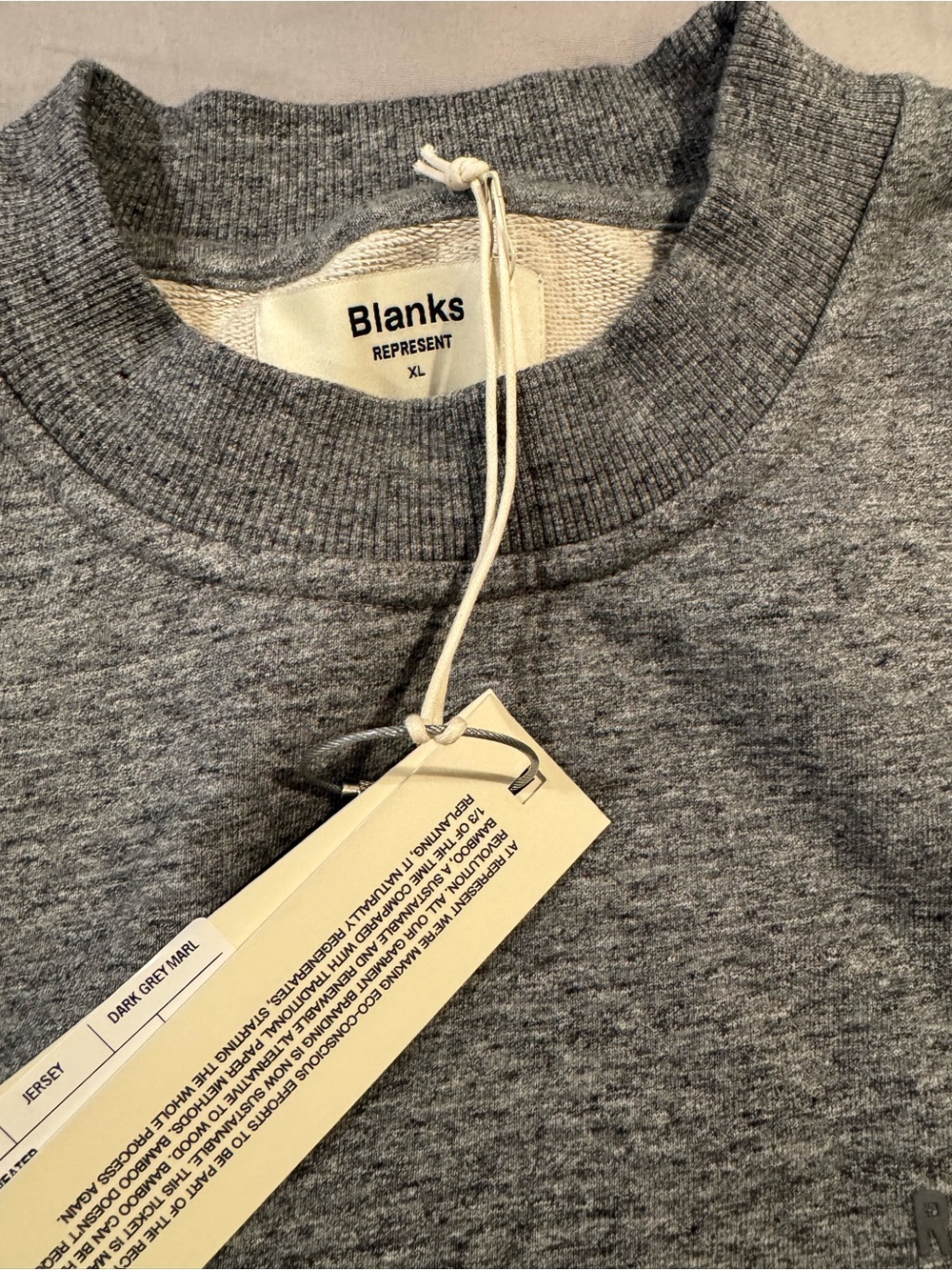 Represent Blanks Men’s Crewneck Sweater - Dark Grey Marl